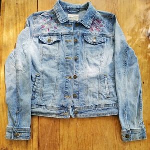 Universal Thread Women's Jean Jacket Size S Custom Upcyle Hand Drawn